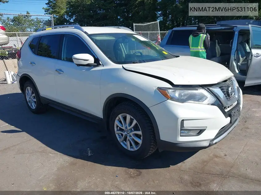 NISSAN ROGUE 2017, VIN KNMAT2MV6HP531106