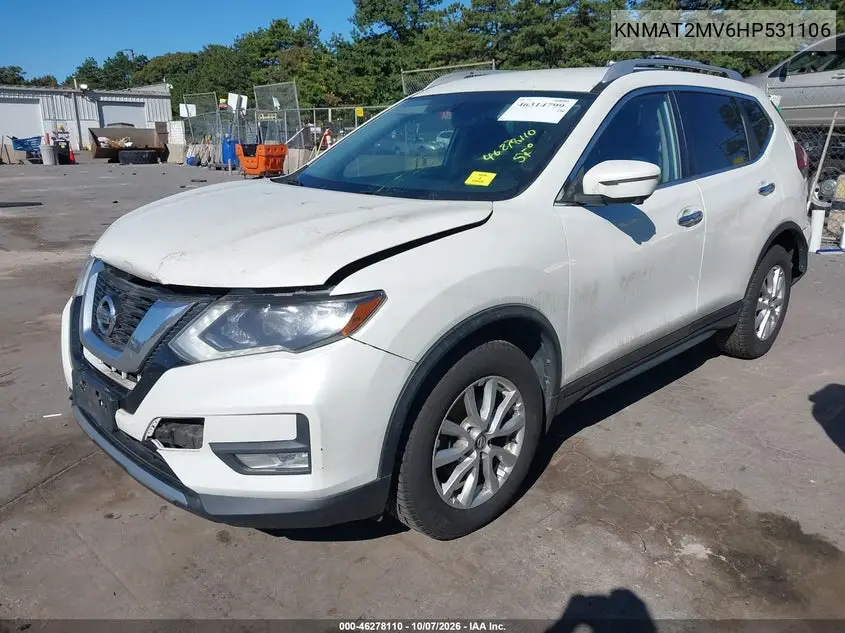 2017 NISSAN ROGUE VIN KNMAT2MV6HP531106 — фото 2