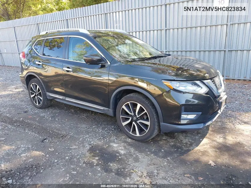 NISSAN ROGUE 2017, VIN 5N1AT2MV5HC823834