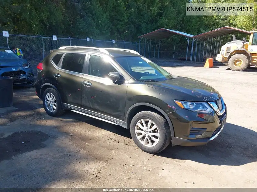 NISSAN ROGUE 2017, VIN KNMAT2MV7HP574515