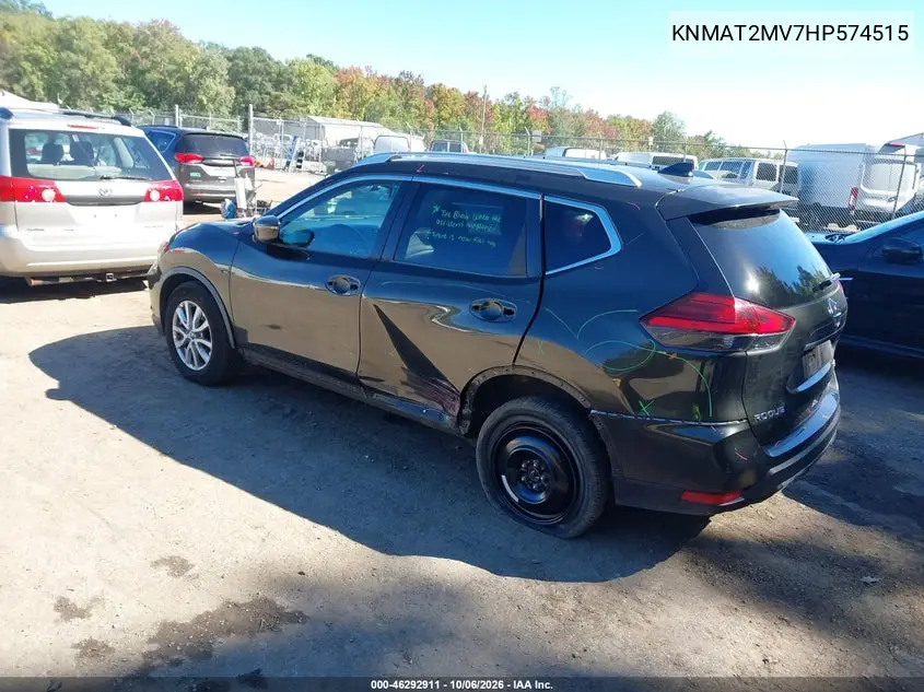 2017 NISSAN ROGUE VIN KNMAT2MV7HP574515 — фото 3