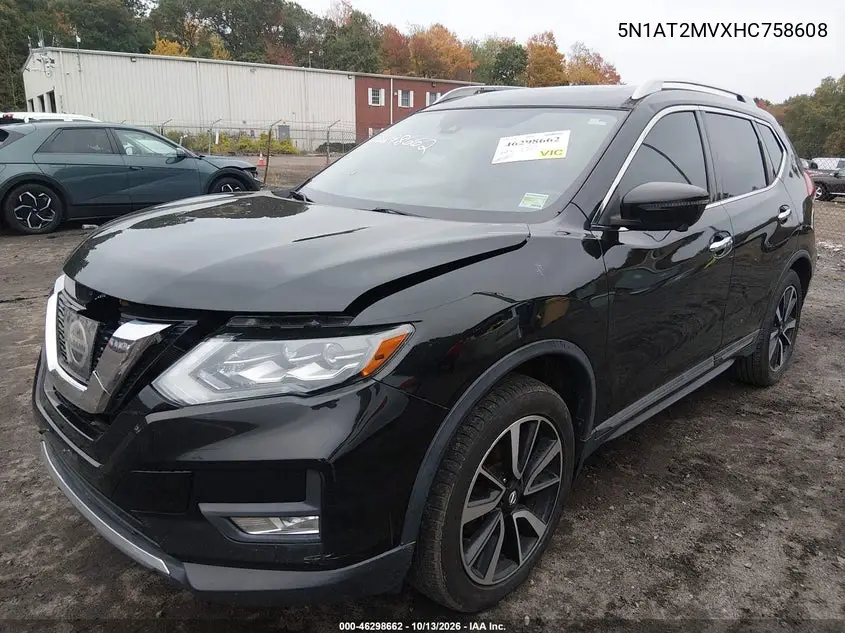 2017 NISSAN ROGUE VIN 5N1AT2MVXHC758608 — фото 2