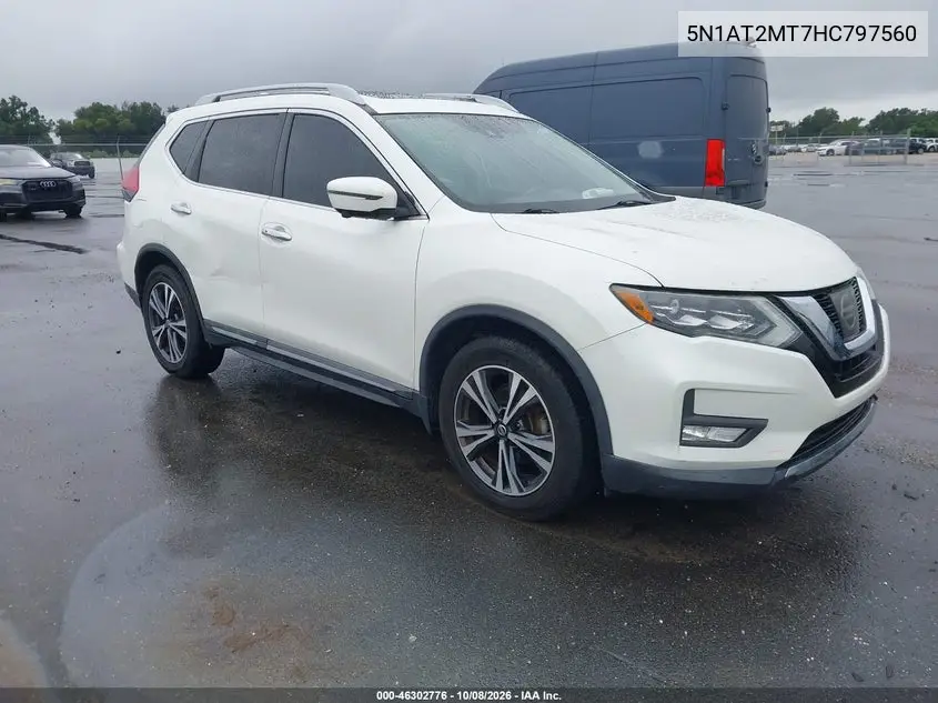 NISSAN ROGUE 2017, VIN 5N1AT2MT7HC797560