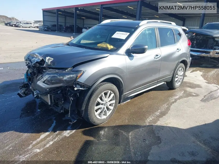 2017 NISSAN ROGUE VIN KNMAT2MV7HP558055 — фото 2