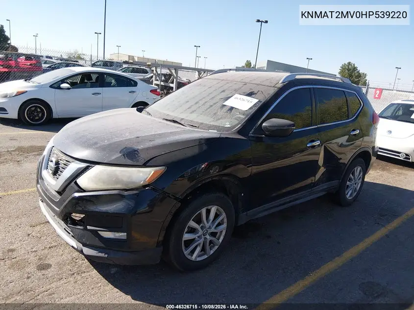2017 NISSAN ROGUE VIN KNMAT2MV0HP539220 — фото 2