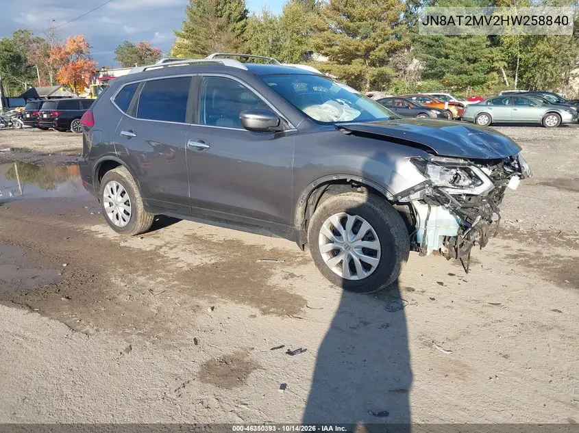 NISSAN ROGUE 2017, VIN JN8AT2MV2HW258840