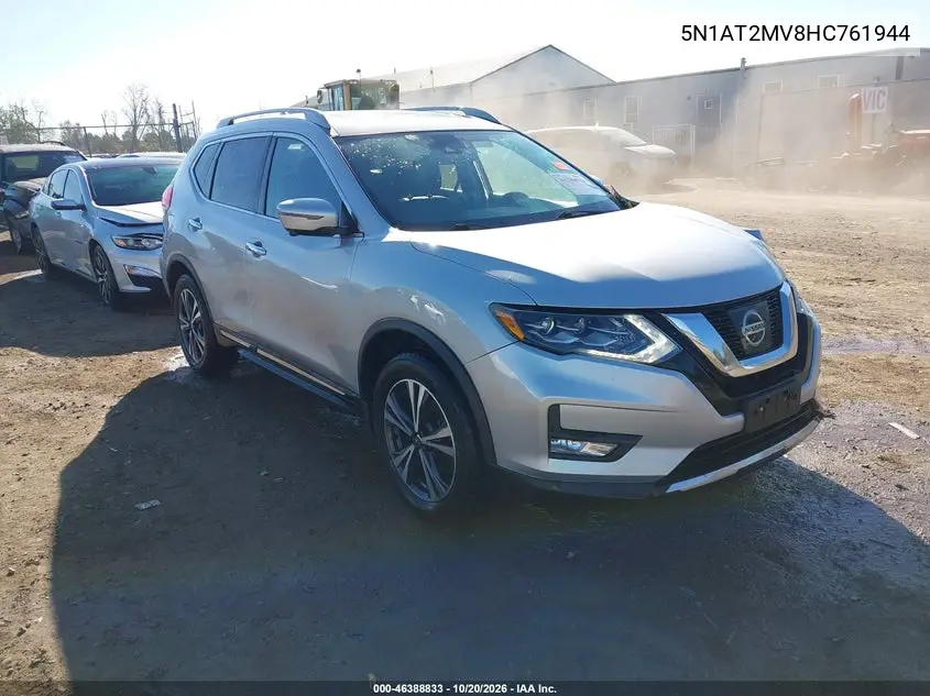 NISSAN ROGUE 2017, VIN 5N1AT2MV8HC761944