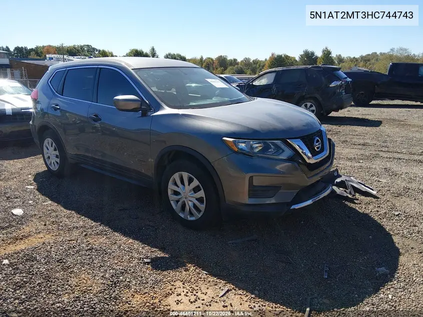 NISSAN ROGUE 2017, VIN 5N1AT2MT3HC744743