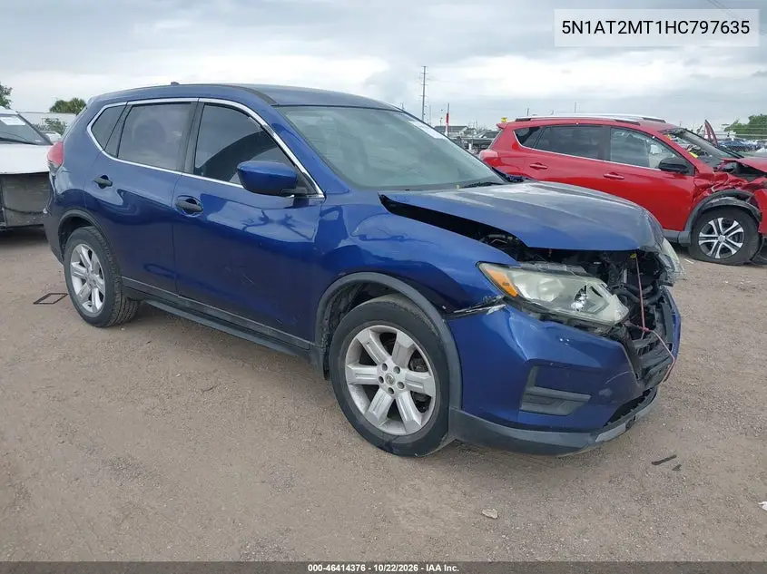 NISSAN ROGUE 2017, VIN 5N1AT2MT1HC797635