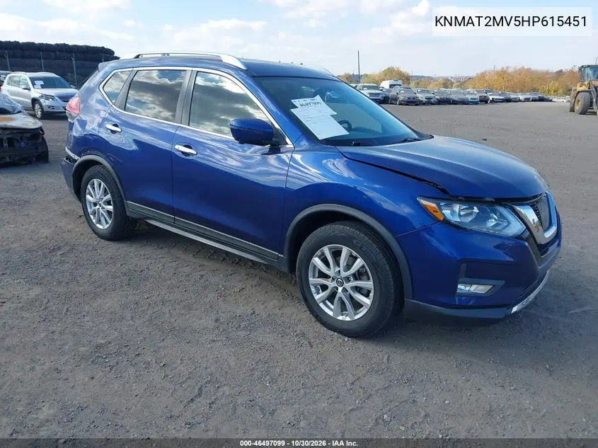 NISSAN ROGUE 2017, VIN KNMAT2MV5HP615451