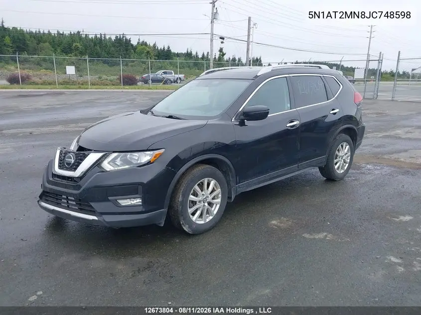 2018 NISSAN ROGUE VIN 5N1AT2MN8JC748598 — фото 2