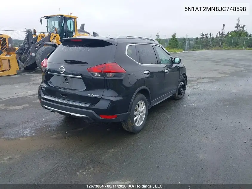 2018 NISSAN ROGUE VIN 5N1AT2MN8JC748598 — фото 4