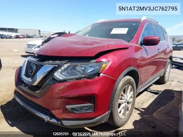 2018 NISSAN ROGUE VIN 5N1AT2MV3JC762795 — фото 3