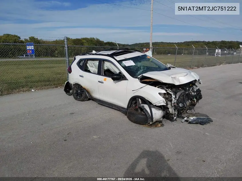 NISSAN ROGUE 2018, VIN 5N1AT2MT2JC751222