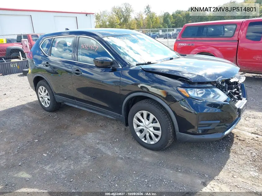 NISSAN ROGUE 2018, VIN KNMAT2MV8JP514801
