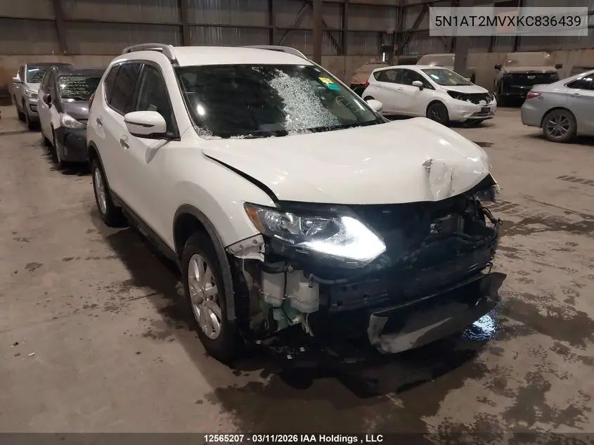 NISSAN ROGUE 2019, VIN 5N1AT2MVXKC836439