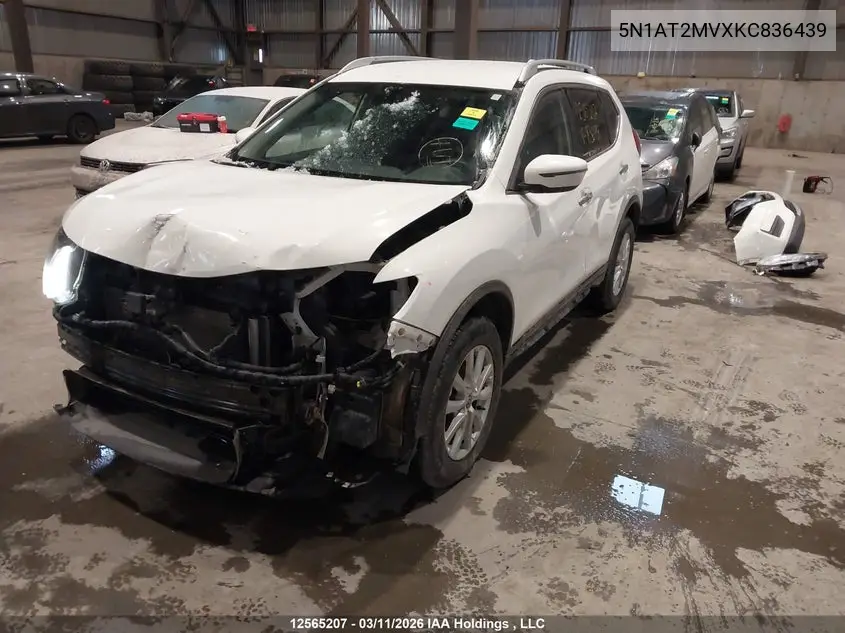 2019 NISSAN ROGUE VIN 5N1AT2MVXKC836439 — фото 2