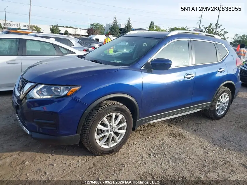 2019 NISSAN ROGUE VIN 5N1AT2MV2KC838055 — фото 2