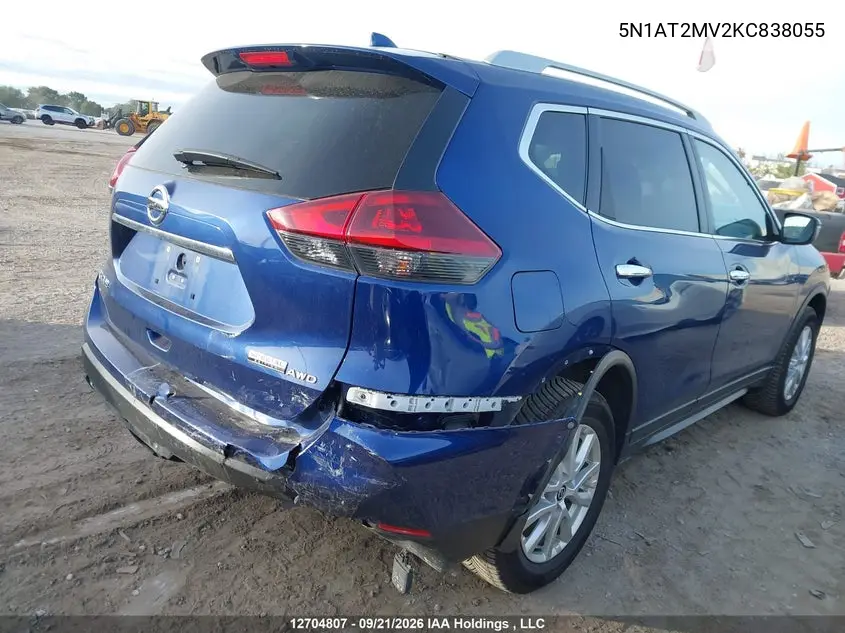 2019 NISSAN ROGUE VIN 5N1AT2MV2KC838055 — фото 4