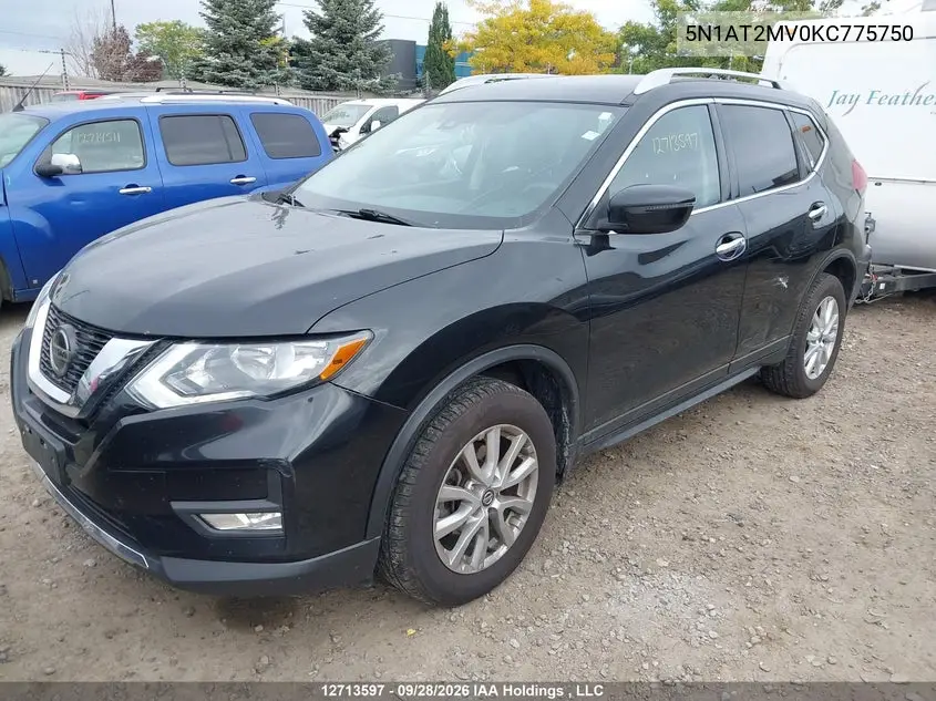 2019 NISSAN ROGUE VIN 5N1AT2MV0KC775750 — фото 2