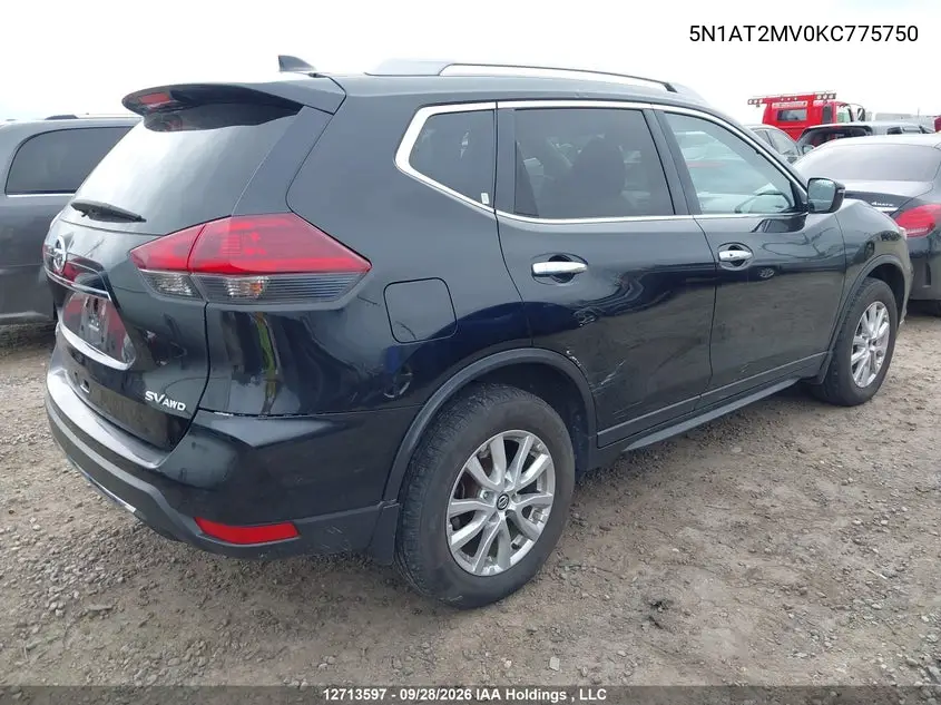 2019 NISSAN ROGUE VIN 5N1AT2MV0KC775750 — фото 4