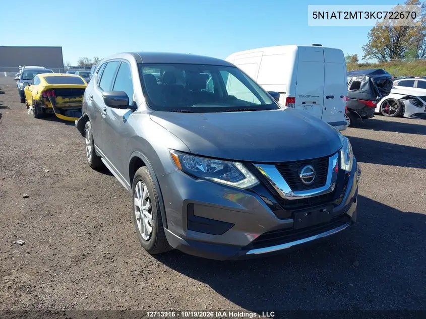 NISSAN ROGUE 2019, VIN 5N1AT2MT3KC722670