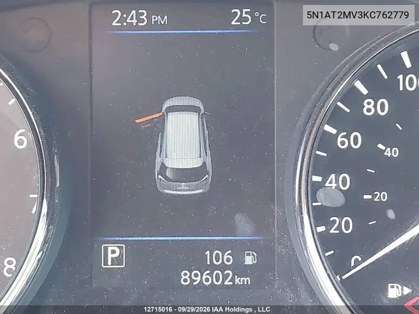 2019 NISSAN ROGUE VIN 5N1AT2MV3KC762779 — фото 15