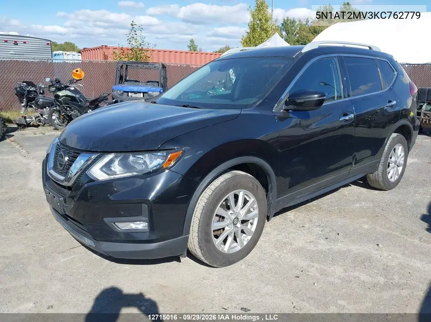 2019 NISSAN ROGUE VIN 5N1AT2MV3KC762779 — фото 2