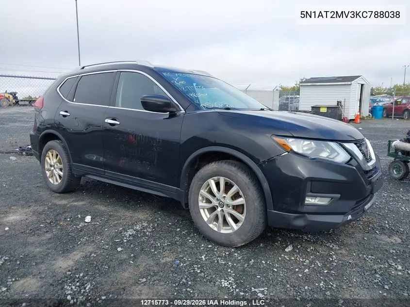NISSAN ROGUE 2019, VIN 5N1AT2MV3KC788038