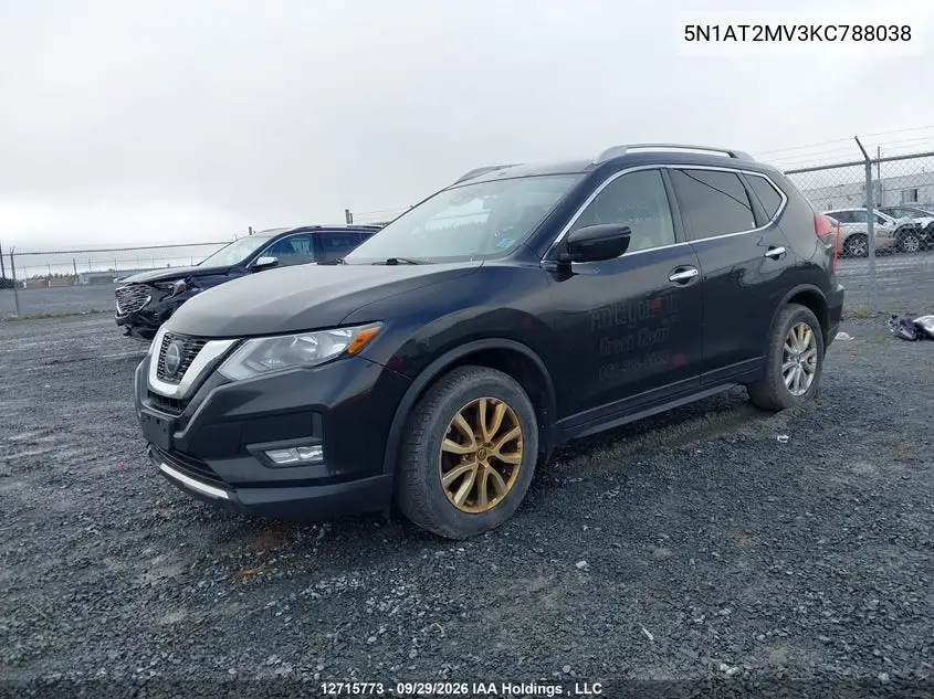 2019 NISSAN ROGUE VIN 5N1AT2MV3KC788038 — фото 2