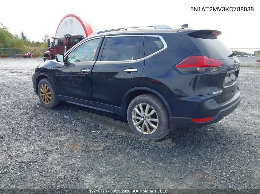 2019 NISSAN ROGUE VIN 5N1AT2MV3KC788038 — фото 3
