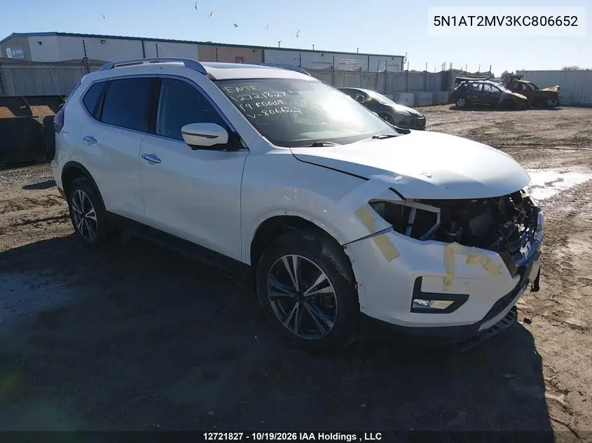 NISSAN ROGUE 2019, VIN 5N1AT2MV3KC806652