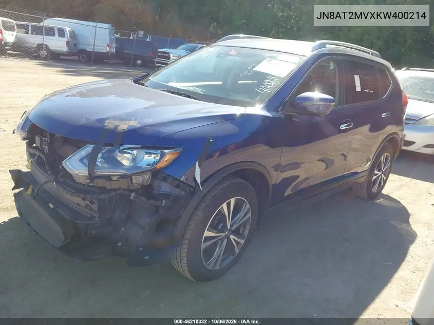 2019 NISSAN ROGUE VIN JN8AT2MVXKW400214 — фото 2
