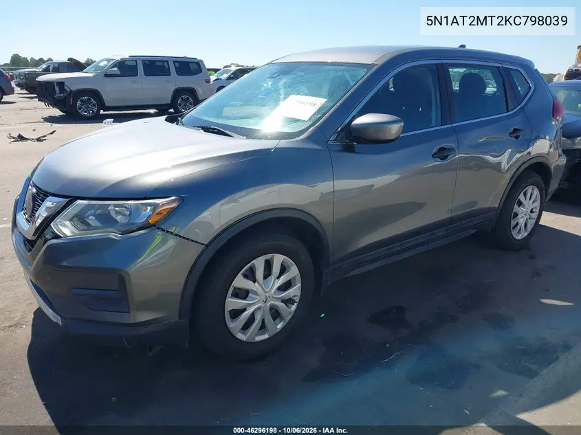 2019 NISSAN ROGUE VIN 5N1AT2MT2KC798039 — фото 2
