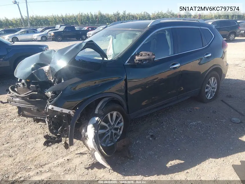 2019 NISSAN ROGUE VIN 5N1AT2MV6KC797574 — фото 2