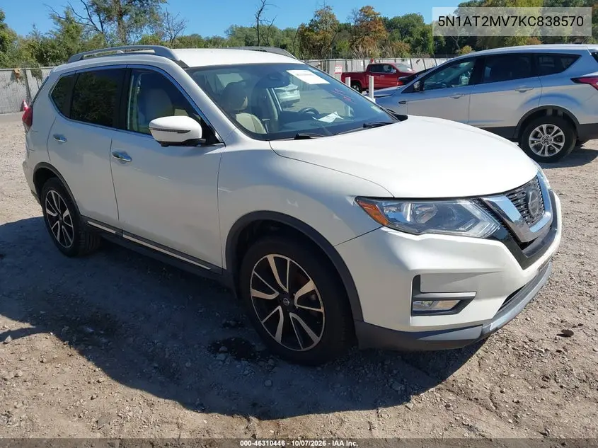 NISSAN ROGUE 2019, VIN 5N1AT2MV7KC838570