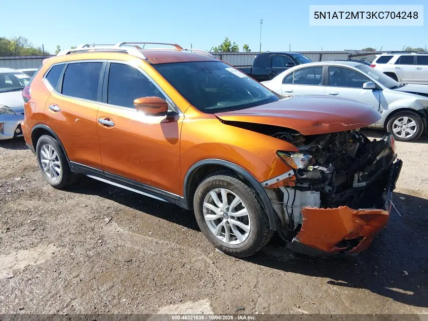 NISSAN ROGUE 2019, VIN 5N1AT2MT3KC704248