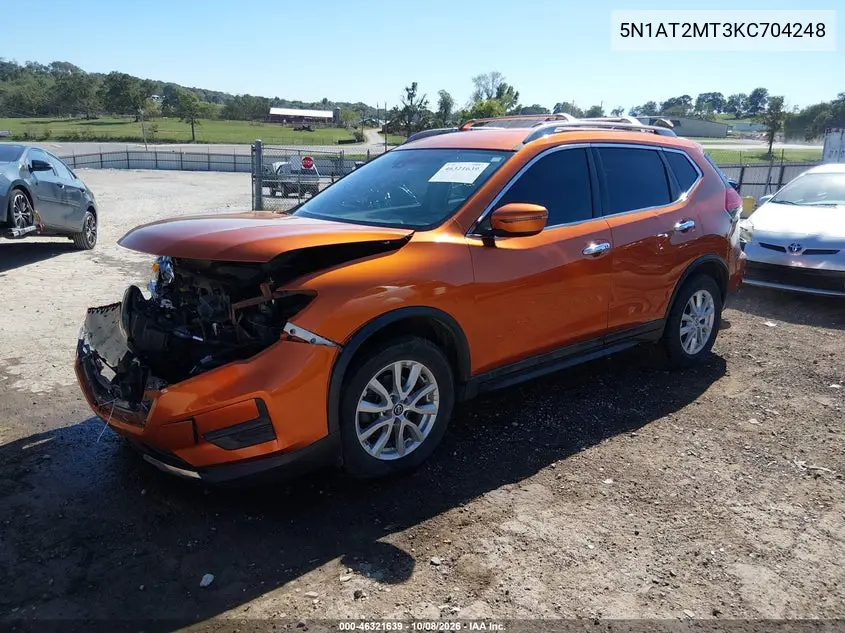 2019 NISSAN ROGUE VIN 5N1AT2MT3KC704248 — фото 2