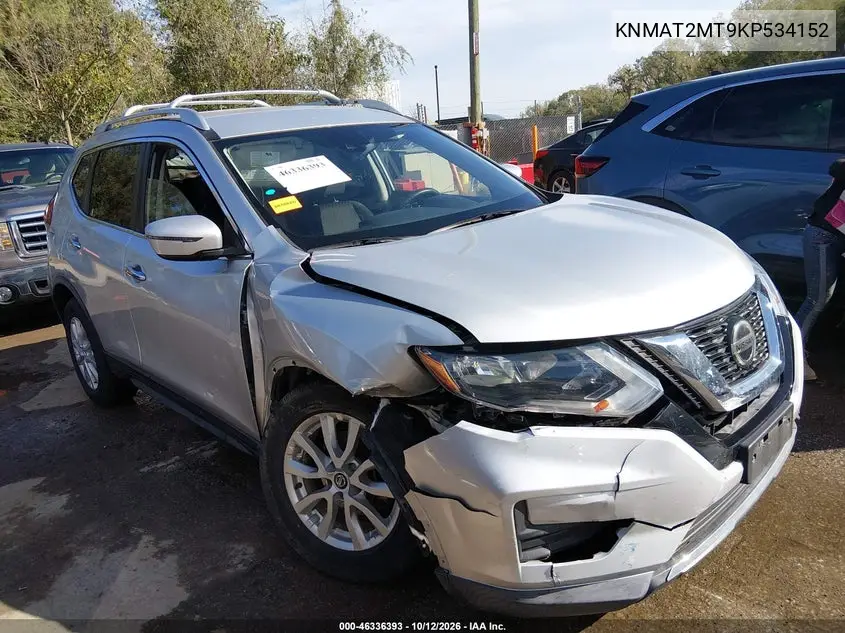 NISSAN ROGUE 2019, VIN KNMAT2MT9KP534152