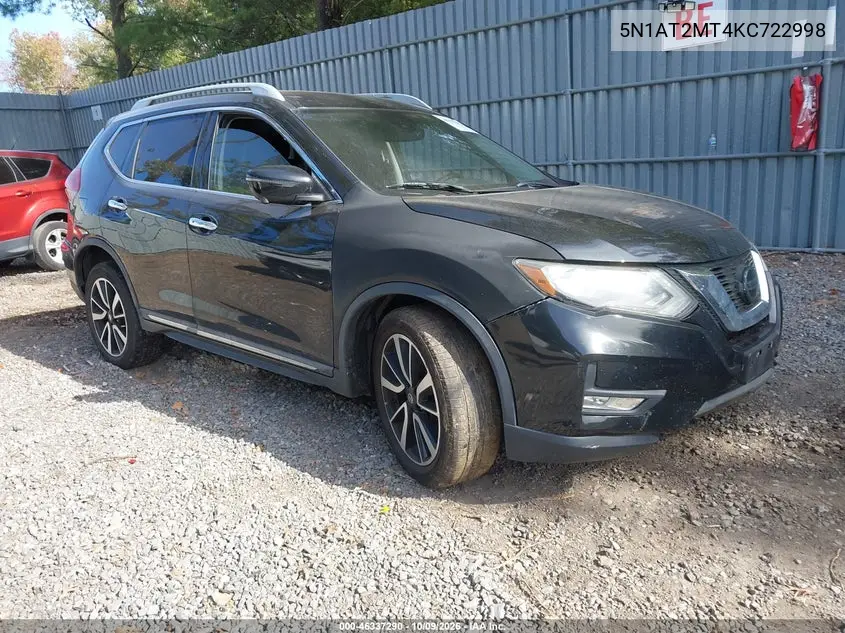 NISSAN ROGUE 2019, VIN 5N1AT2MT4KC722998
