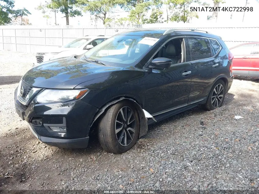 2019 NISSAN ROGUE VIN 5N1AT2MT4KC722998 — фото 2