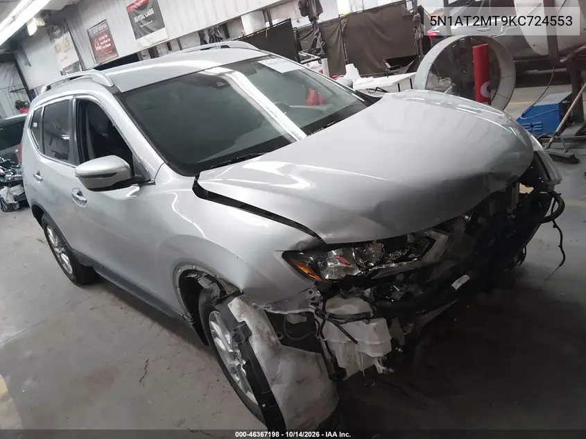 NISSAN ROGUE 2019, VIN 5N1AT2MT9KC724553