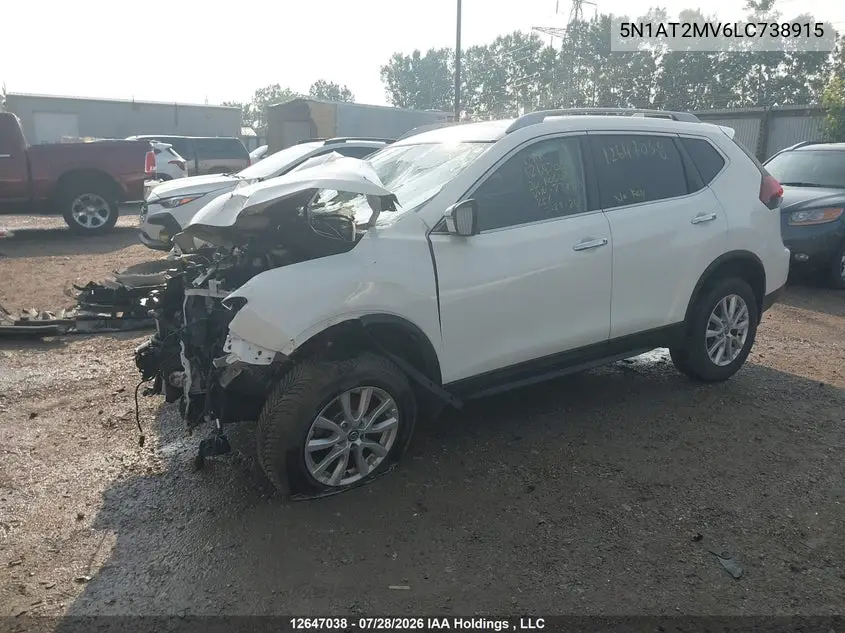 2020 NISSAN ROGUE VIN 5N1AT2MV6LC738915 — фото 2