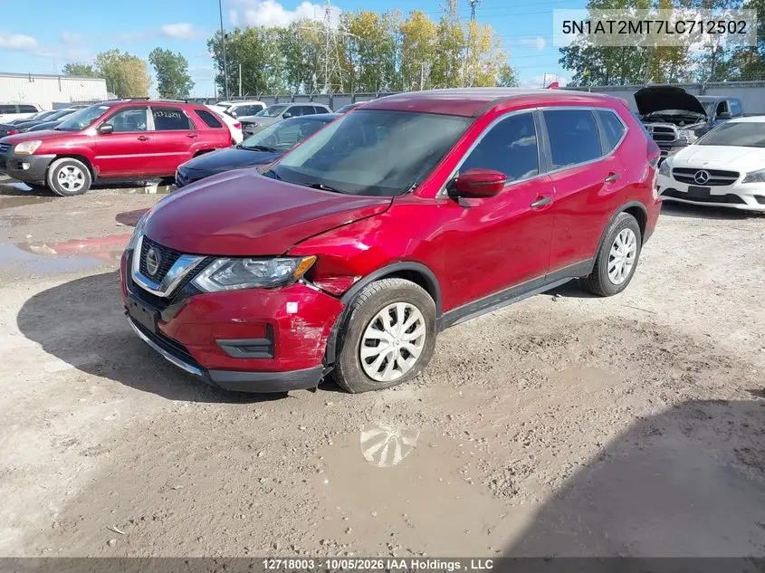 2020 NISSAN ROGUE VIN 5N1AT2MT7LC712502 — фото 2