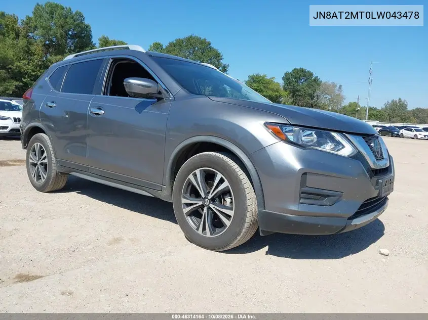NISSAN ROGUE 2020, VIN JN8AT2MT0LW043478