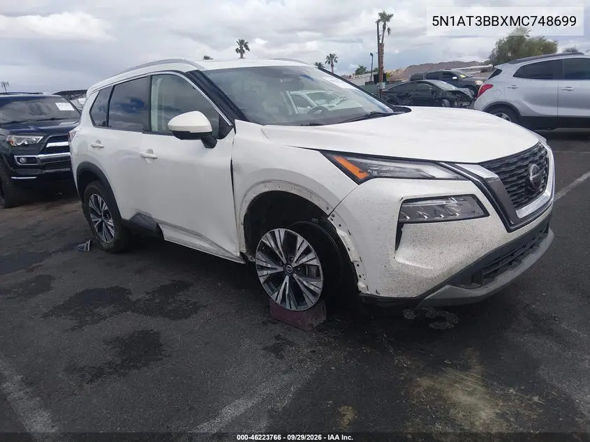 NISSAN ROGUE 2021, VIN 5N1AT3BBXMC748699