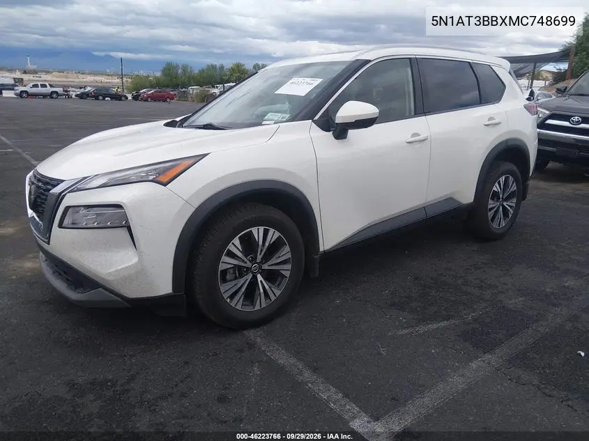2021 NISSAN ROGUE VIN 5N1AT3BBXMC748699 — фото 2