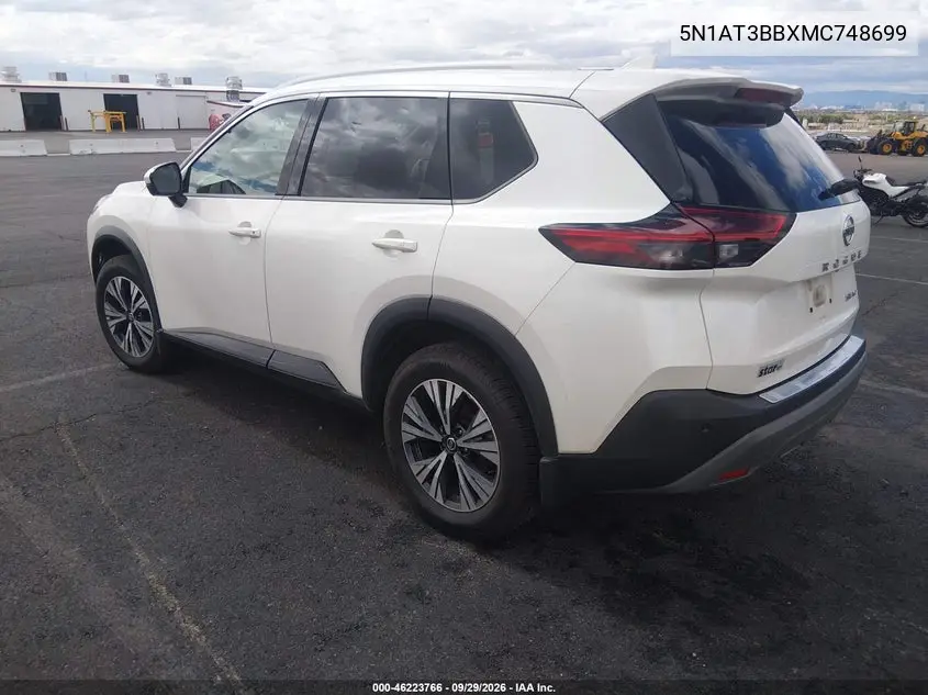 2021 NISSAN ROGUE VIN 5N1AT3BBXMC748699 — фото 3