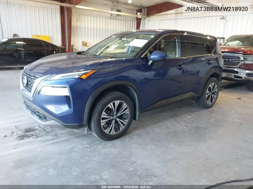 2021 NISSAN ROGUE VIN JN8AT3BB8MW218920 — фото 2