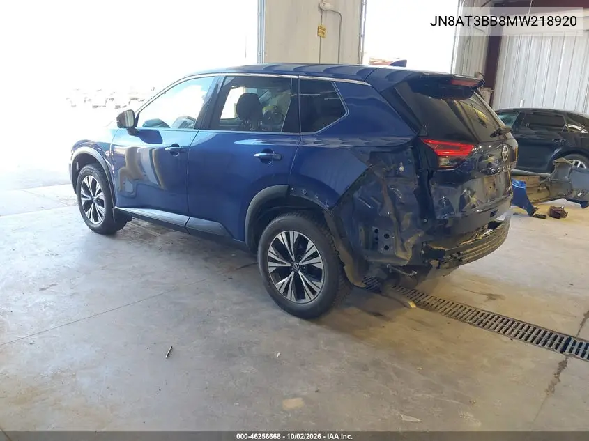 2021 NISSAN ROGUE VIN JN8AT3BB8MW218920 — фото 3
